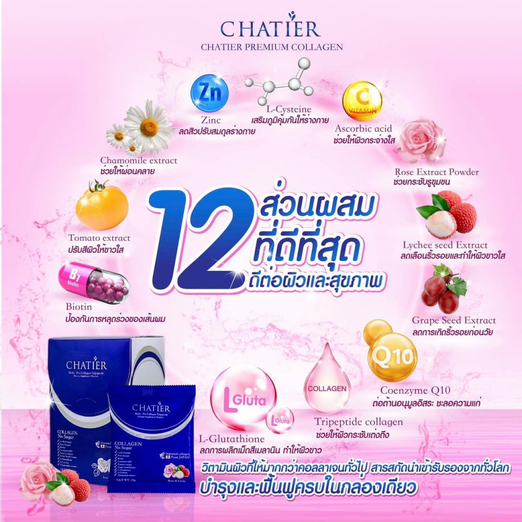 12 CHATIER Premium Collagen Nosugar ชาเทียร์ คอลลาเจน น้องฉัตร2