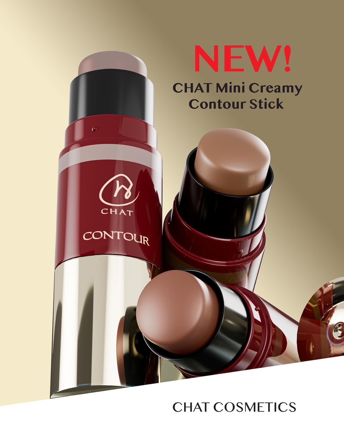 CHAT Mini Creamy Contour Stick (ฉัตรมินิครีมมี่คอนทัวร์สติ๊ก)