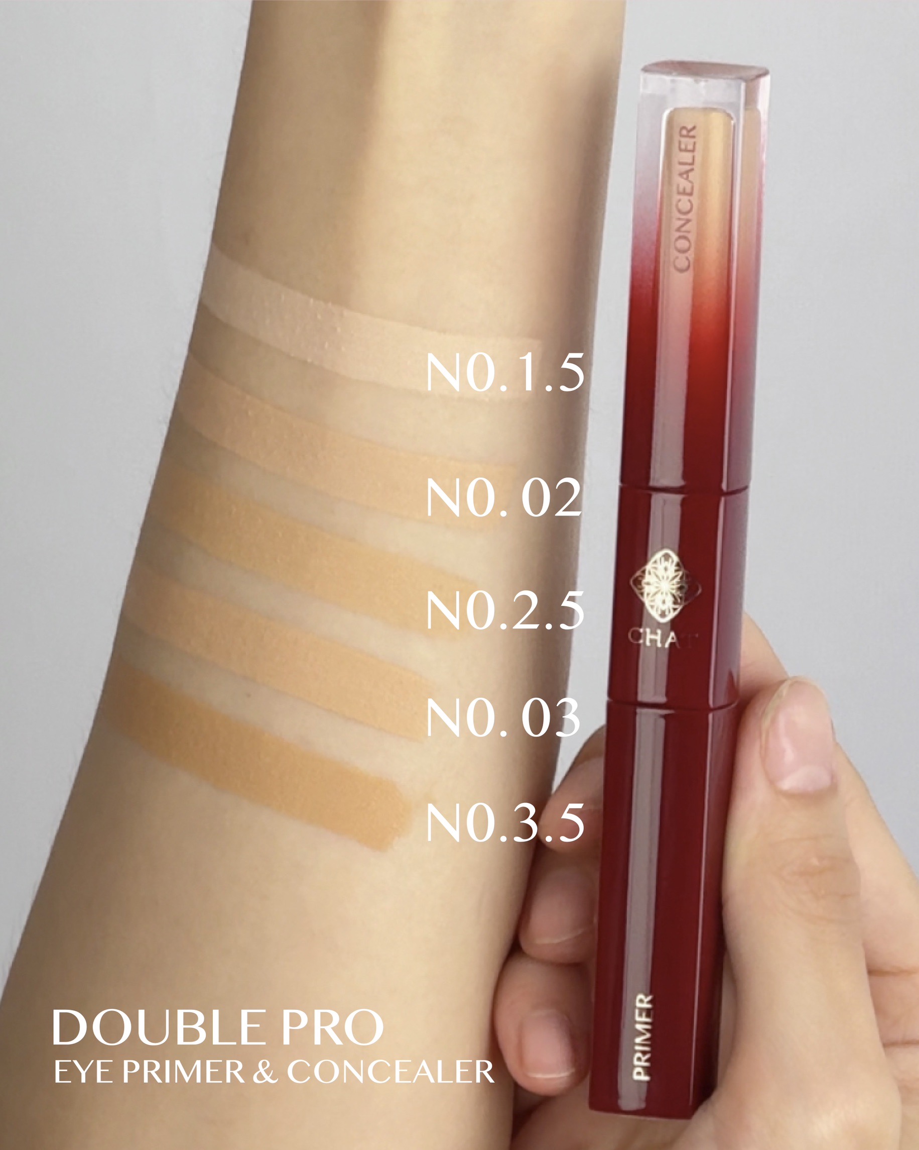 CHAT Double Pro Eye Primer & Concealer ( ฉัตร ดับเบิ้ลโปร ไพร์มเมอร์รอบดวงตา และคอนซีลเลอร์ )