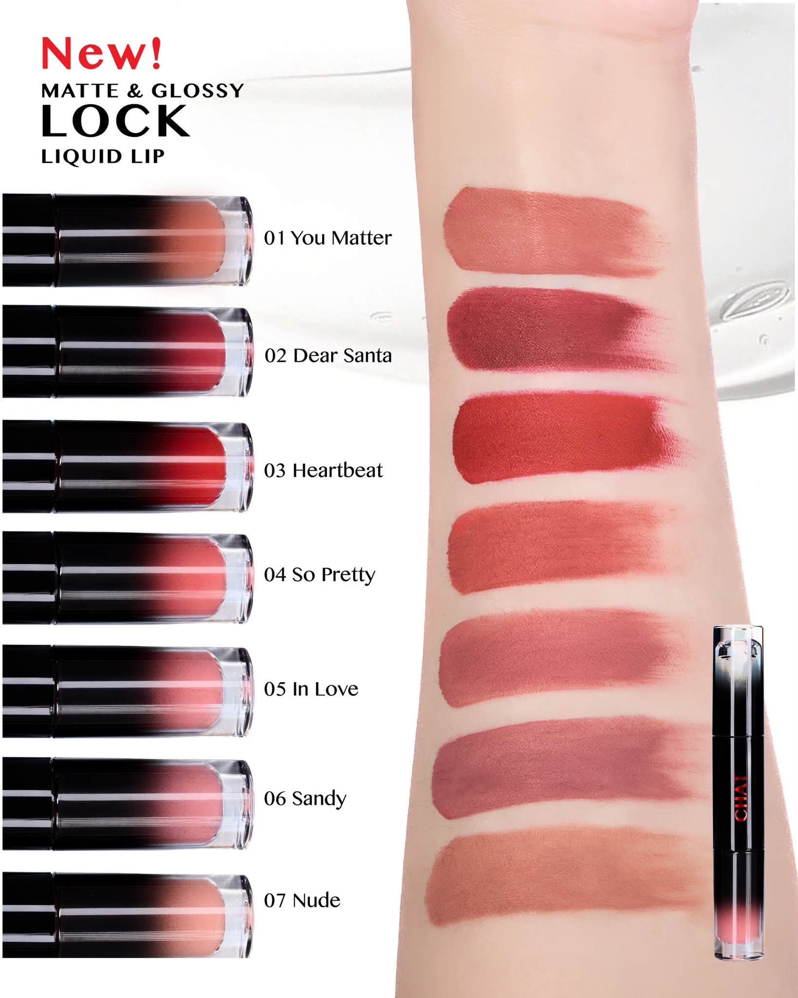 CHAT PRO MATTE & GLOSSY LOCK LIQUID LIP ( ฉัตร โปร แมท & กลอสซี่ )