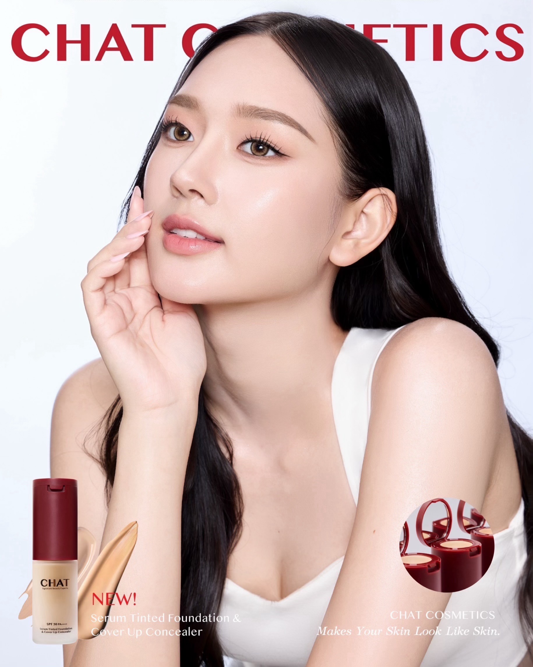 CHAT SERUM TINTED FOUNDATION & COVER UP CONCEALER  (ฉัตรรองพื้นเซรั่มทินท์ แอนด์ คัฟเวอร์อัพคอนซีลเลอร์ )