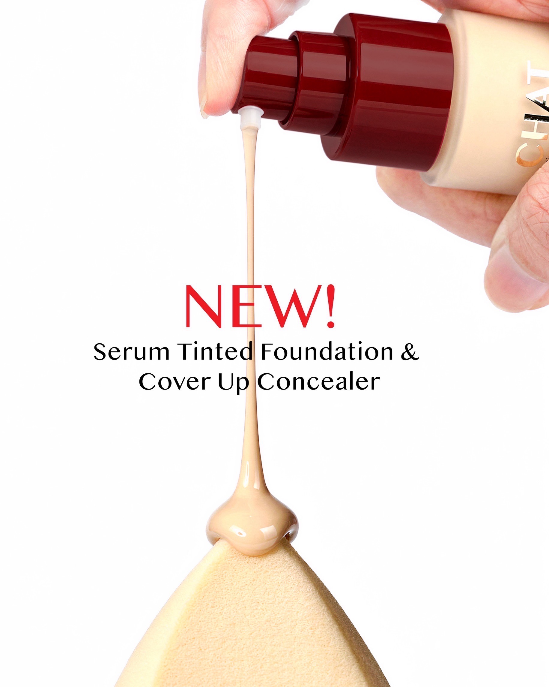 CHAT SERUM TINTED FOUNDATION & COVER UP CONCEALER  (ฉัตรรองพื้นเซรั่มทินท์ แอนด์ คัฟเวอร์อัพคอนซีลเลอร์ )
